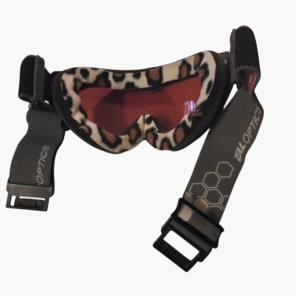 Zeal Optics Goggles Ski Snowboard Red Lens Leopard Lining Adjustable Strap - Picture 3 of 11